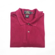 vintage RRL maroon Ralph Lauren long sleeve polo shirt