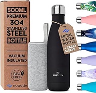 Stainless Steel Water Bottle, Vacuum Insulated Flask BPA Free, 12hrs Hot & 24hrs Cold Drinks, Therma