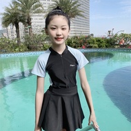 【ชุดว่ายน้ําเด็ก】girls swimsuit ชุดว่ายน้ําวันพีช แบบแห้งเร็ว แฟชั่นฤดูร้อน สําหรับเด็กผู้หญิง ชุดว่ายน้ำวันพีช+กระโปรง 8131