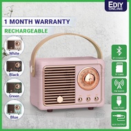 Rechargeable Wireless Classical Antique Retro Portable Mini Small Speaker Bluetooth Music Player FM 