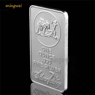 3/13 European American Commemorative Coin 1oz Silver Bar Explorer Human Horse Block Commemorative Bl