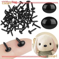 COUPL 100pcs/bag Safety Oval Nose Black 4X5MM/5X7MM DIY Plastic Animals Noses Accessories