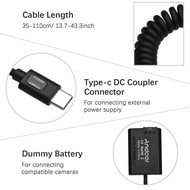 Camnoon Type-C NP-FW50 Dummy Battery DC Coupler 20W PD Adapter