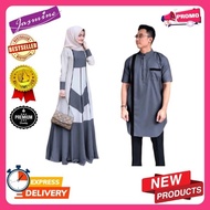 JI- Baju Gamis Syari Muslim Pasangan Keluarga Couple Pesta Abaya