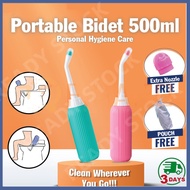 【COD】500ML Portable Travel Hand Held Bidet Spray Personal Cleaner Hygiene Bottle Spray Washing Cleaner Toilet 携带洁身器
