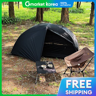 Wio Genes Dome 1P Backpacking Tent Black Double Wall 1-Person Dome Tent Solo Camping Inner Mesh