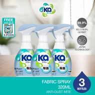 Ka Fabric Spray 320ml x 3 Bottles Free Ka Laundry Capsules 5 Pods – Anti-Dust Mite