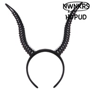 1412NWNKRSHOPUD Devil Horn Headpiece, Black Demon Antelope Horn Headpiece,  Devil Queen Witch Headdr