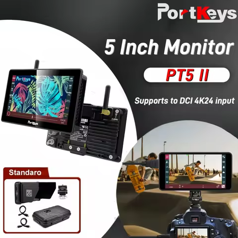 for PORTKEYS PT5 II 5" 5 Inch Monitor |Supports up to DCI 4K24 input via HDMI| RGB and luma waveform