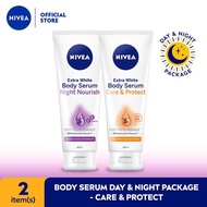 Bundling 2pcs] NIVEA BODY SERUM EXTRA WHITE NIGHT NOURISH D