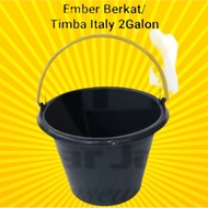 Black 2 Gallon Bucket - Italian Bucket - Blessing Bucket - Plastic Bucket