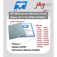 [ 10 PIECE ] MT Waterproof Abrasive Sand Paper / Kertas Pasir ( 9" x 11" )(CP60 - CP3000) bosun oslo