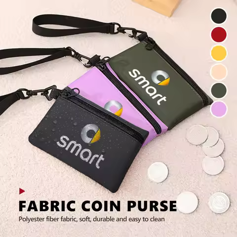 Leisure Canvas Wallet Portable Storage Credit Card Zipper Bag For Smart Fortwo Forfour 451 453 450 4