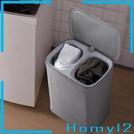 [HOMYL2] Foldable Laundry Basket with Lid Dirty Clothes Laundry Basket for Bedroom