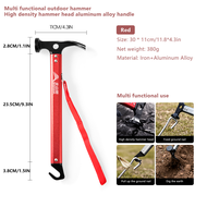 BSWOLF Multi-functional Camping Hammer Outdoor Tent Stakes Multi-tool With Alumimum Alloy Handle Ult