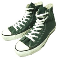 二手 CONVERSE 90 年代 ALL STAR HI 美國製造 復古 All Star US7 (25.5cm) 綠色帆布運動鞋 美國製造。