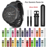 26mm Watch Band For Garmin Fenix 6X/6X PRO/Fenix 6X Sapphire Silicone Strap Replacement Band with tools