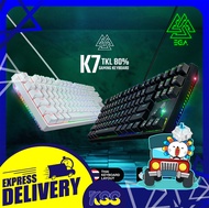 คีย์บอร์ดเกมมิ่ง ไฟ RGB EGA TKL MECHANICAL GAMING KEYBOARD BLUE SW รุ่น TYPE K7 BLACK ประกัน 2 ปี