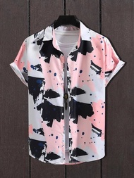 KK Fashion Polo Men's Casual Shirt 2022 Summer Short Sleeve Lapel Shirt Fashion Loose Blouse Top Tee S~5XL
