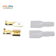 200PCS Female Male Spade Crimp Terminals Sleeve Wire Wrap Connector for 22-16 AWG Car Audio Speaker,