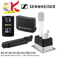 SENNHEISER BA10 BA20 BA30 RECHARGEABLE BATTERY PACKS AND CHG 2 EU TABLETOP CHARGER FOR EVOLUTION, AV