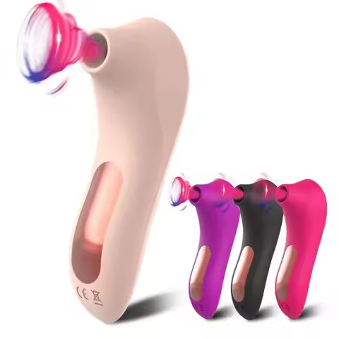 Silicone Clitoral Sucker Vibrator Oral Vacuum Powerful Sucking G Spot Stimulator Mini Size Tongue Li