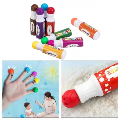 12-color Children's Brush Creative Stationery Set Kindergarten Brush Flowing Pen Paint Highlighter S