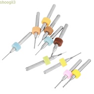 SHOOGMY 10pcs PCB Drill Bits Set, 1.1-2.0mm Spiral Flute Tungsten Carbide Micro Drill Bits, Durable 