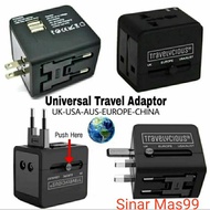 Universal Travel Adapter Multi Socket Adapter With 2-Port USB All IN One Universal Adapter EU UK US AU Plug