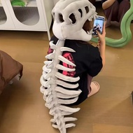[mcfsnzwtxz1bw] Halloween Costume with Dinosaur Skeleton And Spine for Outdoor Events And Shows