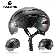 [SG SELLER] RockBros Helmet Cycling Helmet Bicycle helmet with google cycling helmet with visor