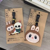 luggage tag Cute LABUBU Soft Rubber Luggage Tag Luggage Bag Anti-Lost Check-In Identification Tag Ch