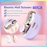 LuminaVital Electric Nail Clipper Trimmer and Buffer 2 in 1 Nail Cutter Adult and Baby Nail Trimmer 