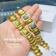 EMAS 375 RANTAI TANGAN BISKUT TAWAR PULUT DAKAP 375 GOLD BRACELET T67