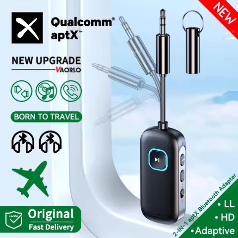 2 in 1 aptX Bluetooth Audio Transmitter Receiver 3.5MM AUX Multipoint Hifi Stereo aptX-Adaptive/HD/L