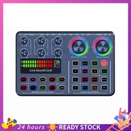 【HOT SALE】 Live Sound Card Professional Gaming Sound Card Sound Mixer for Karaoke Broadcast KTV Sing