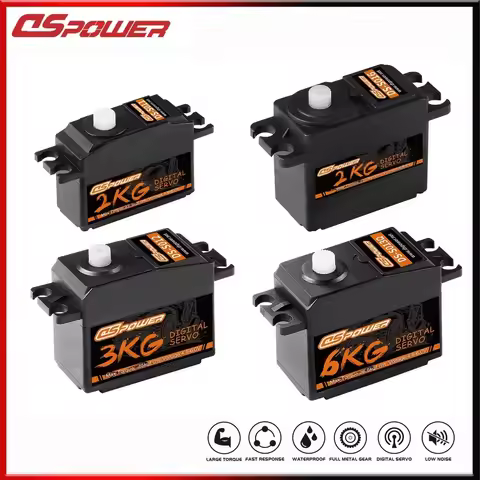 DSPOWER 2KG 3KG 6KG Waterproof Servos Digital Servo Plastic Gear Core Motor for 1/10 1/12 1/14 RC Ca