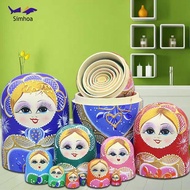 Simhoa Russian Doll Traditional Lovely Nesting Doll 10 Floors Russian Nesting Dolls for Home Living 