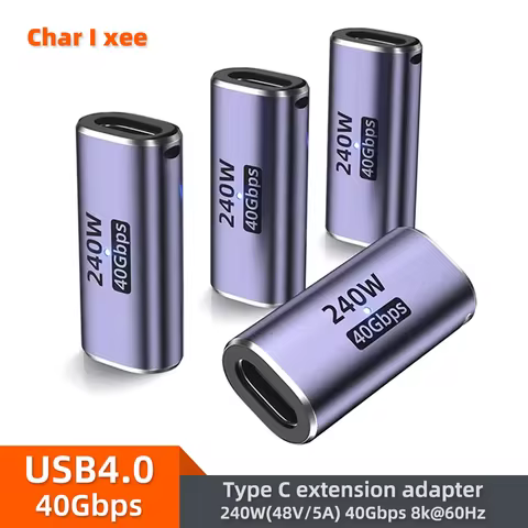USB C Female to Female Adapter with PD 240W 40Gbps 8K 60hz Video Compatible for Thunderbolt 4/3 MacB