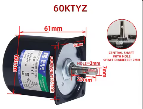 60KTYZ 2.5rpm 1rpm 220V AC 14W Micro Gear Motor 60KTYZ 50Hz Permanent Magnet Synchronous Gear Motor 