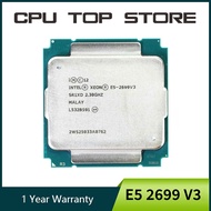 ใช้ Intel E5-2699 Xeon V3 E5 2699V3 2699 2.3GHz 18-Core 36-Thread 45MB 145W เครื่องประมวลผลซีพียู LG