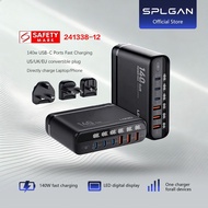 【SPLGAN】LDNIO 140W GaN International Travel Adapter Charger 6 Port UK/EU/US Plug Charging Station fo