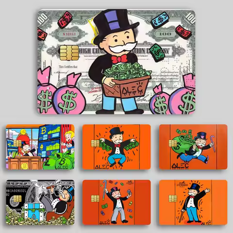 Luxury Dollar M-Mono-polyS Fashion Waterproof Scratch Pattern New Stickers Decoration 4 PCS Card Cov