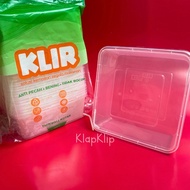 Terbaru 1pack = 25pc Thinwall Square KLIR 2000ml Bening - Tempat Penyimpanan Makanan Thinwall Food C