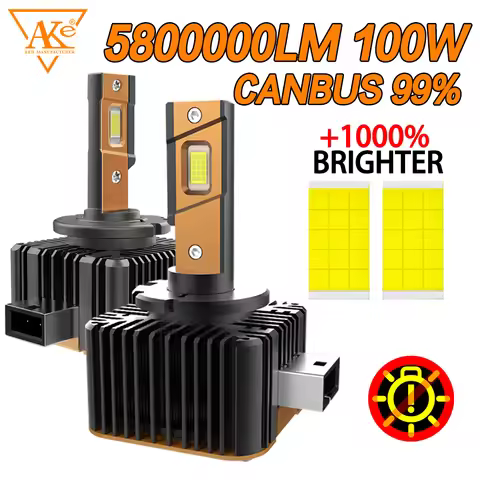 D1S D3S LED Car Headlight Bulb 5800000LM 100W D2S LED CANbus D8S D4S Car Lamps HID Xenon Upgrade Kit