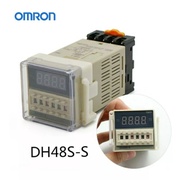 Omron DH48S-S  12vdc 24vdc 220vacDigital Timer Delay Relay สลับเปิด-ปิด หน่วงเวลา +แถมขาซ๊อคเก็ต