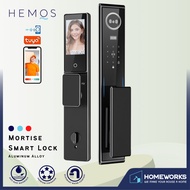 HEMOS 6 IN 1 TUYA SMART DOOR LOCK FULLY AUTOMATIC HD SECURITY CAMERA WITH INTERCOM FUNCTION HM-D2