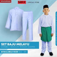 POWER CAT Baju Melayu Sekolah Agama Koshibo / Muslim School Uniform/Sampin Sekolah - Size 22-3XL