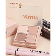 - Han Girl Korea IM MEME Small Square Box Eyeshadow Eye Cheek Palette Blush