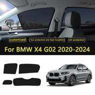Car curtain sunshade For BMW X4 G02 2020-2024 Car Window SunShade Shield Front Windshield Rear Side 